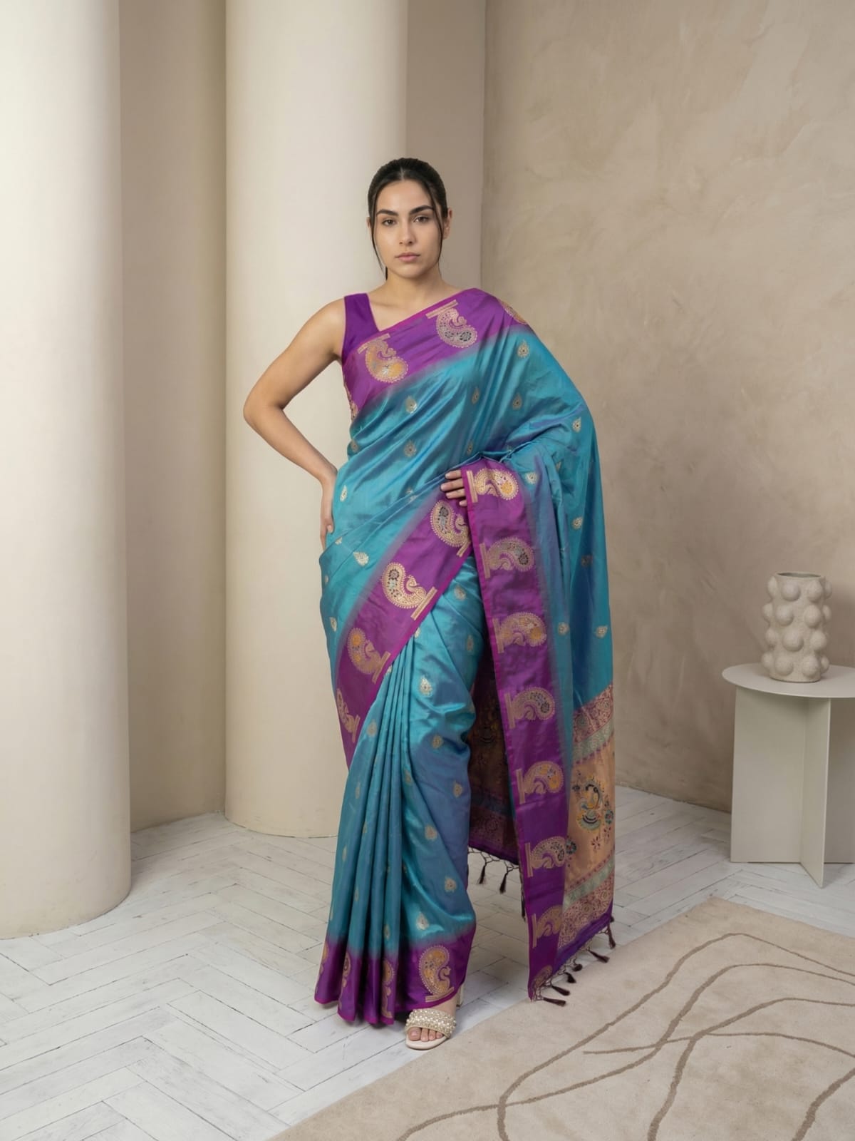 Medha Peacock Paithani Saree