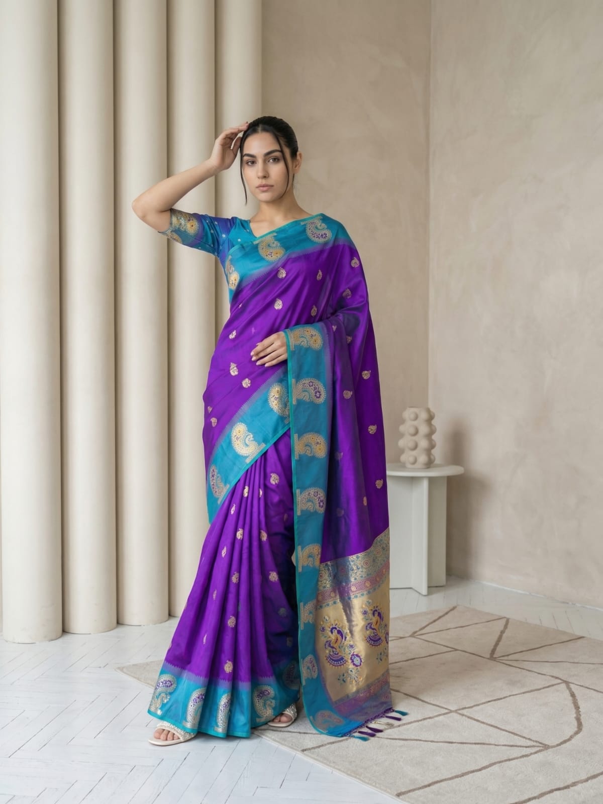 Medha Peacock Paithani Saree