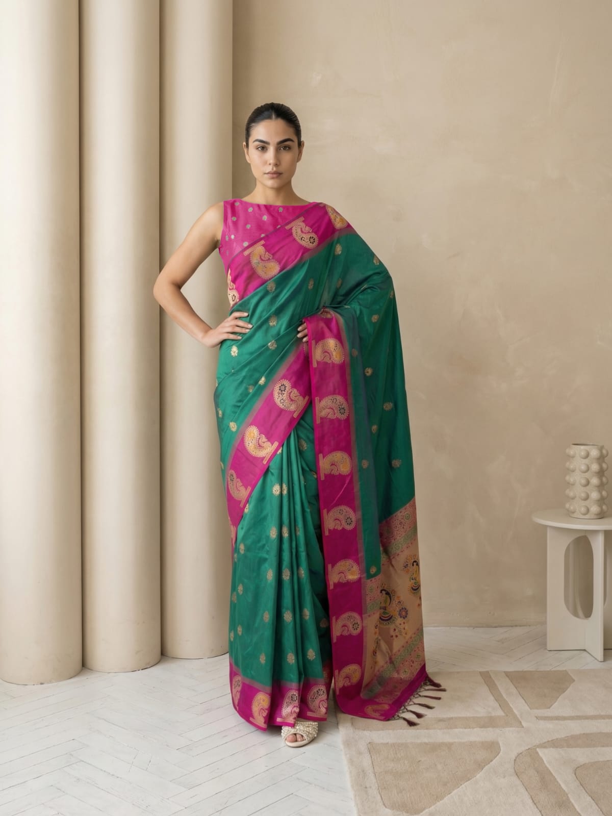 Medha Peacock Paithani Saree