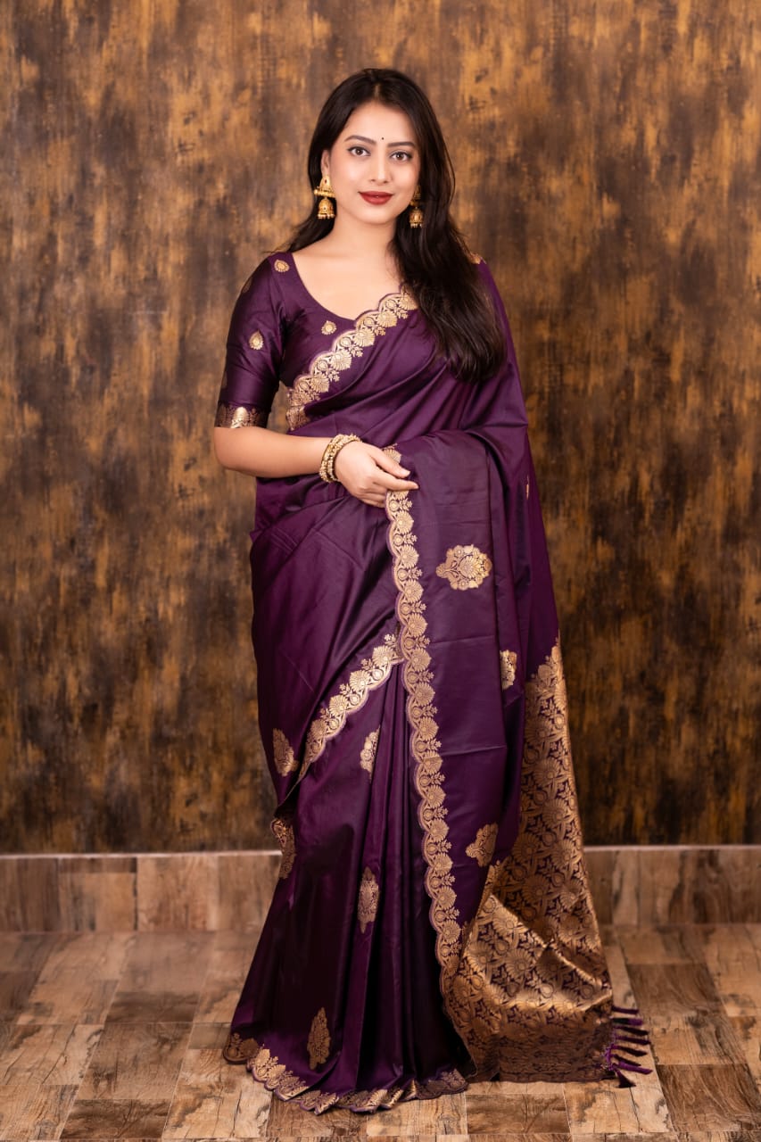 Banarasi Cutwork Soft Silk Saree