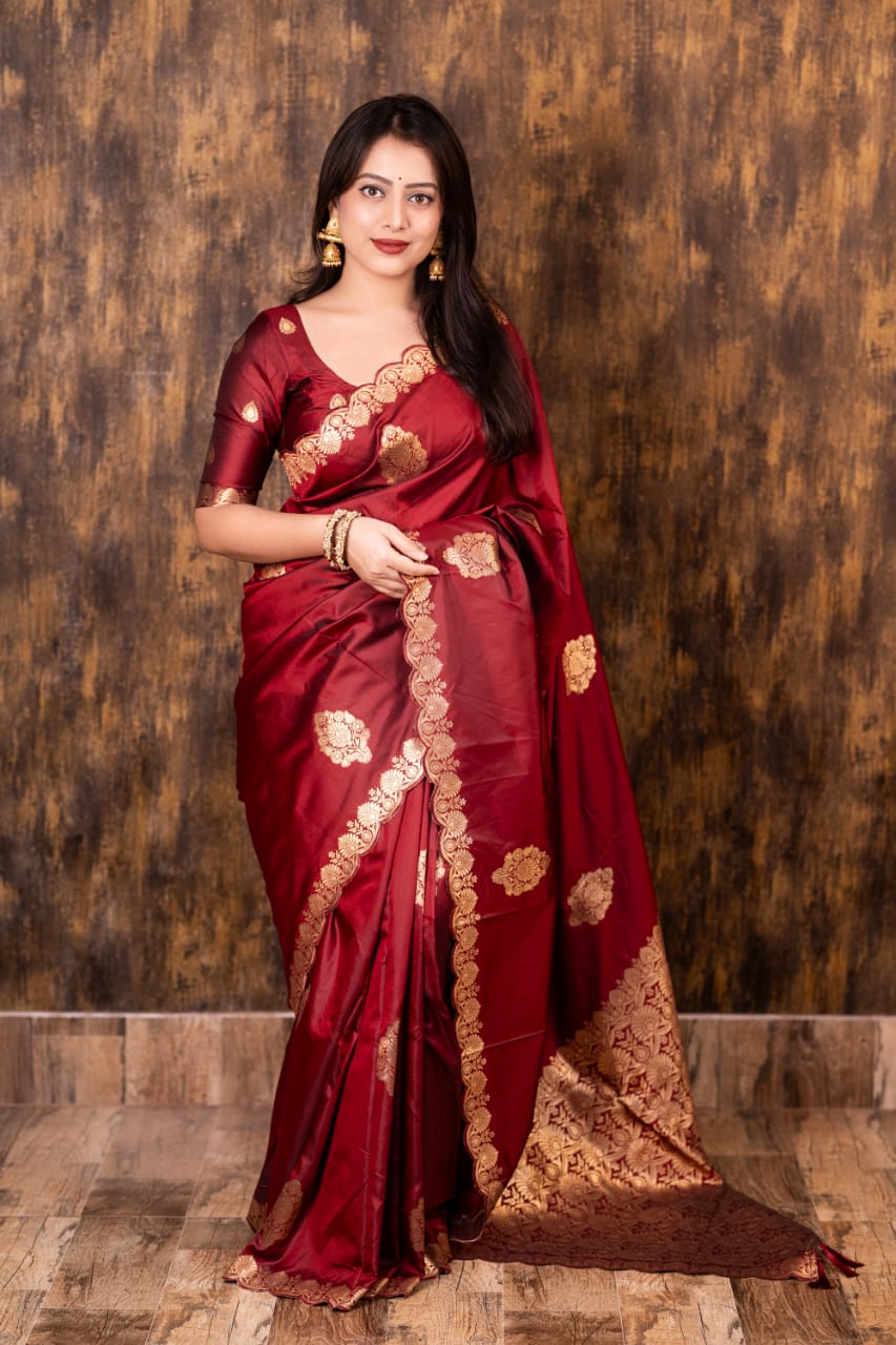 Banarasi Cutwork Soft Silk Saree