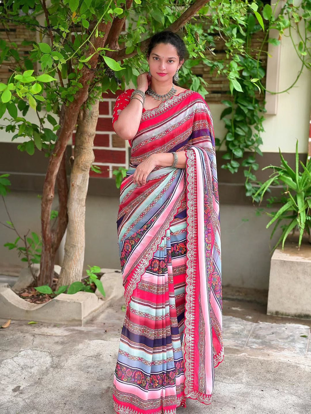 Soft Faux Georgette Designer Saree