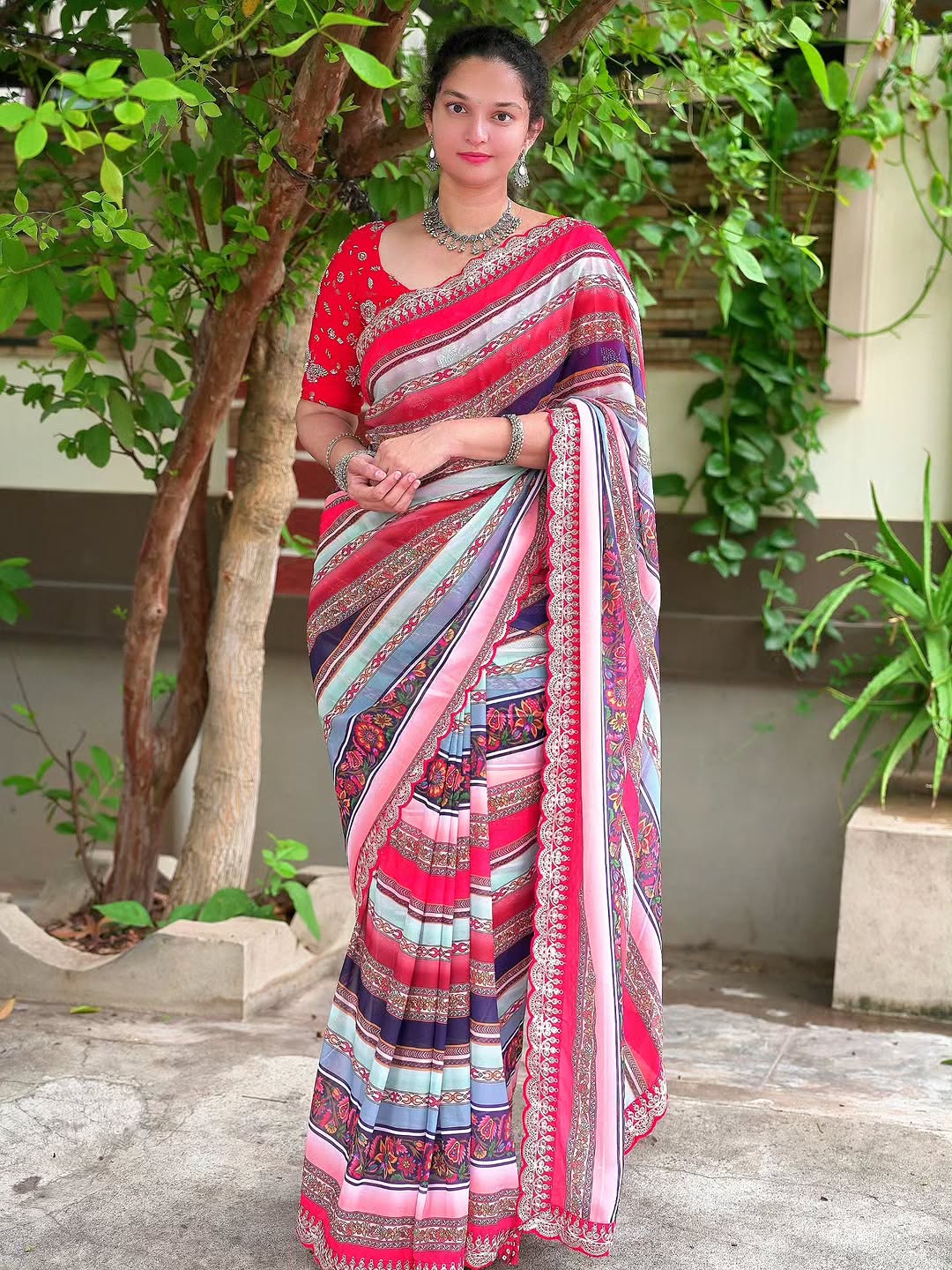 Soft Faux Georgette Designer Saree