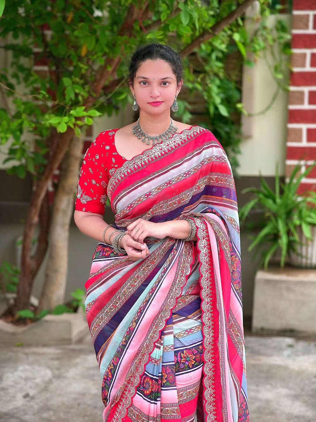 Soft Faux Georgette Designer Saree