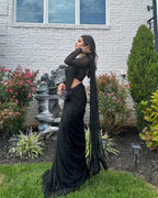 Pure Georgette Sequin Saree