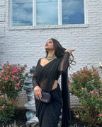 Pure Georgette Sequin Saree