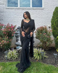 Pure Georgette Sequin Saree