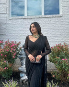 Pure Georgette Sequin Saree