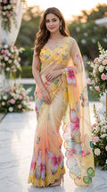 Butterfly Soft Tabby 3D Digital Print Saree