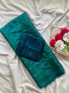 Sassy Petals Space Silk Sequin Saree