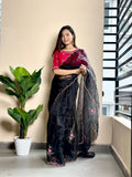 Jenny Organza Moti Cutdana Saree