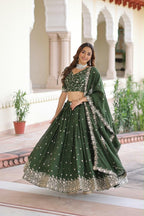 Vichitra Silk Zari Lehenga