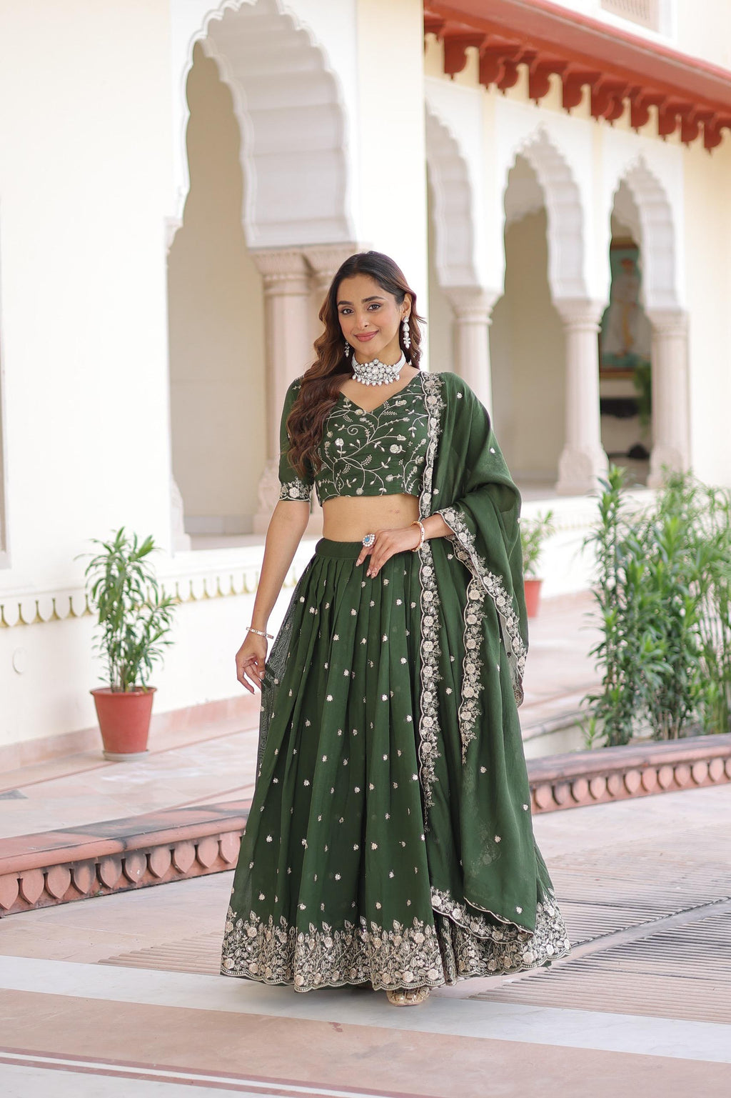 Vichitra Silk Zari Lehenga