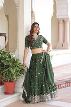 Vichitra Silk Zari Lehenga