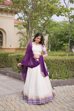 Viscose Jacquard Onam Lehenga