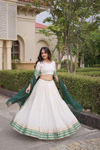 Viscose Jacquard Onam Lehenga