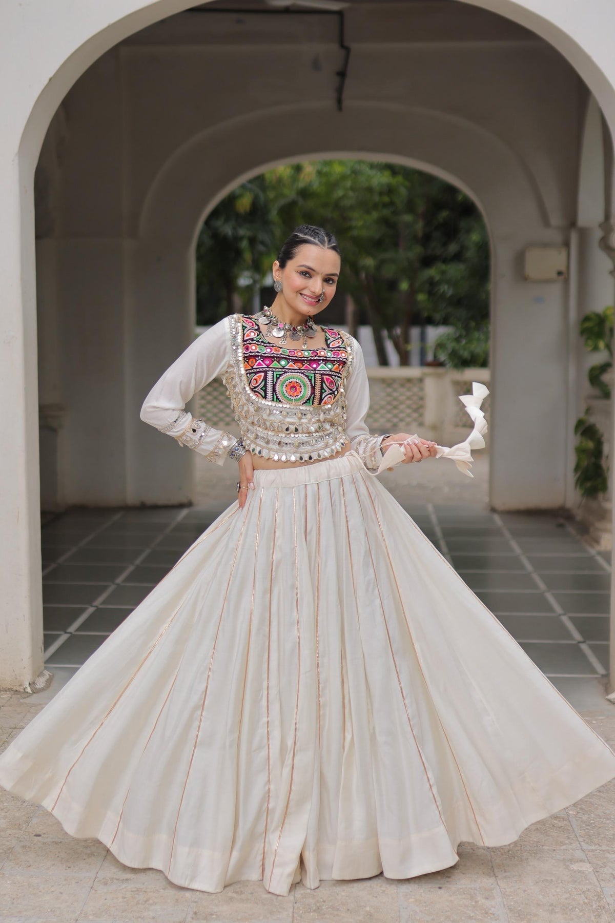 Roman Silk Gota Patti Lehenga