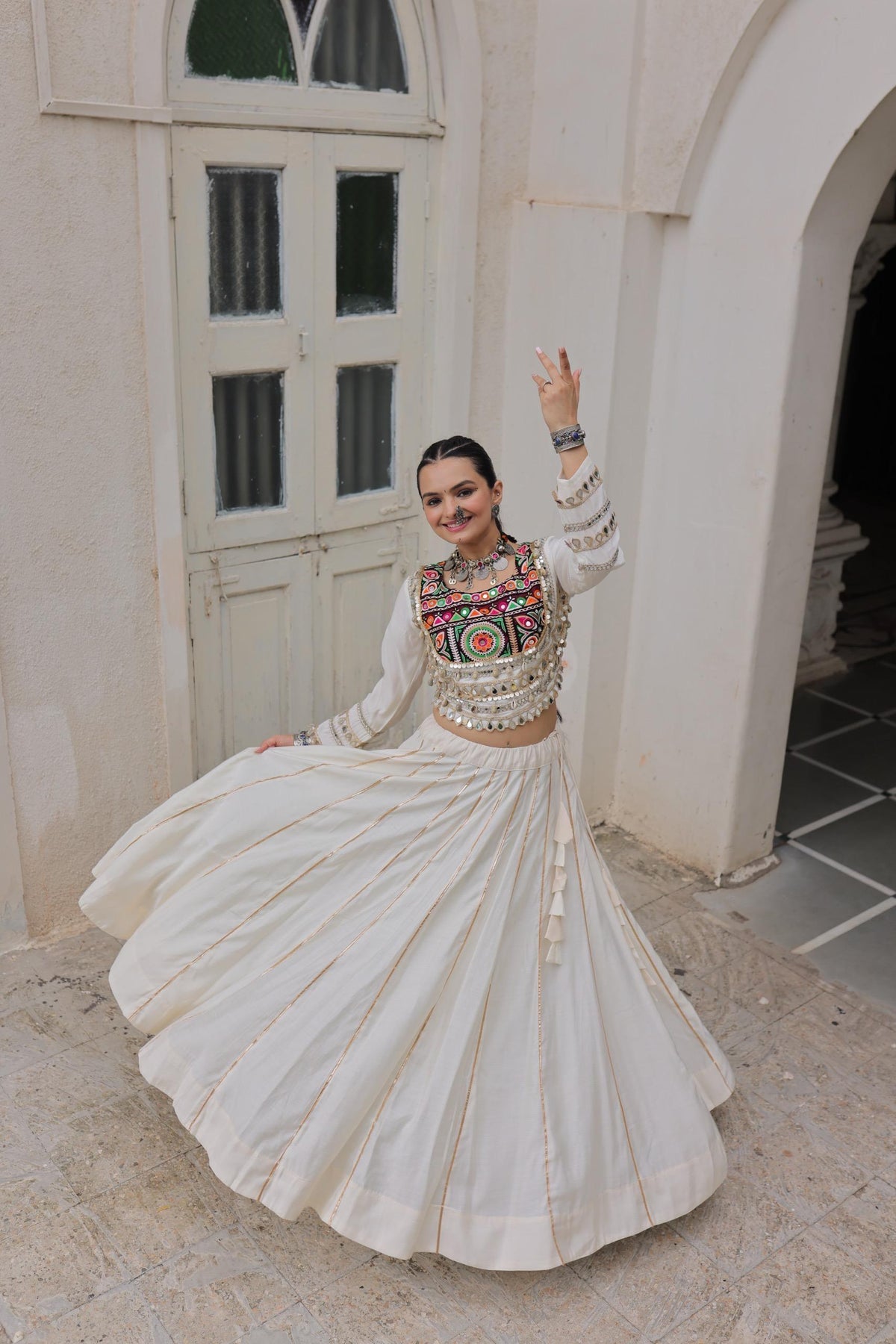 Roman Silk Gota Patti Lehenga