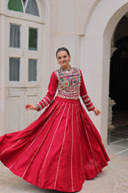 Roman Silk Gota Patti Lehenga
