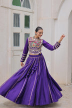 Roman Silk Gota Patti Lehenga