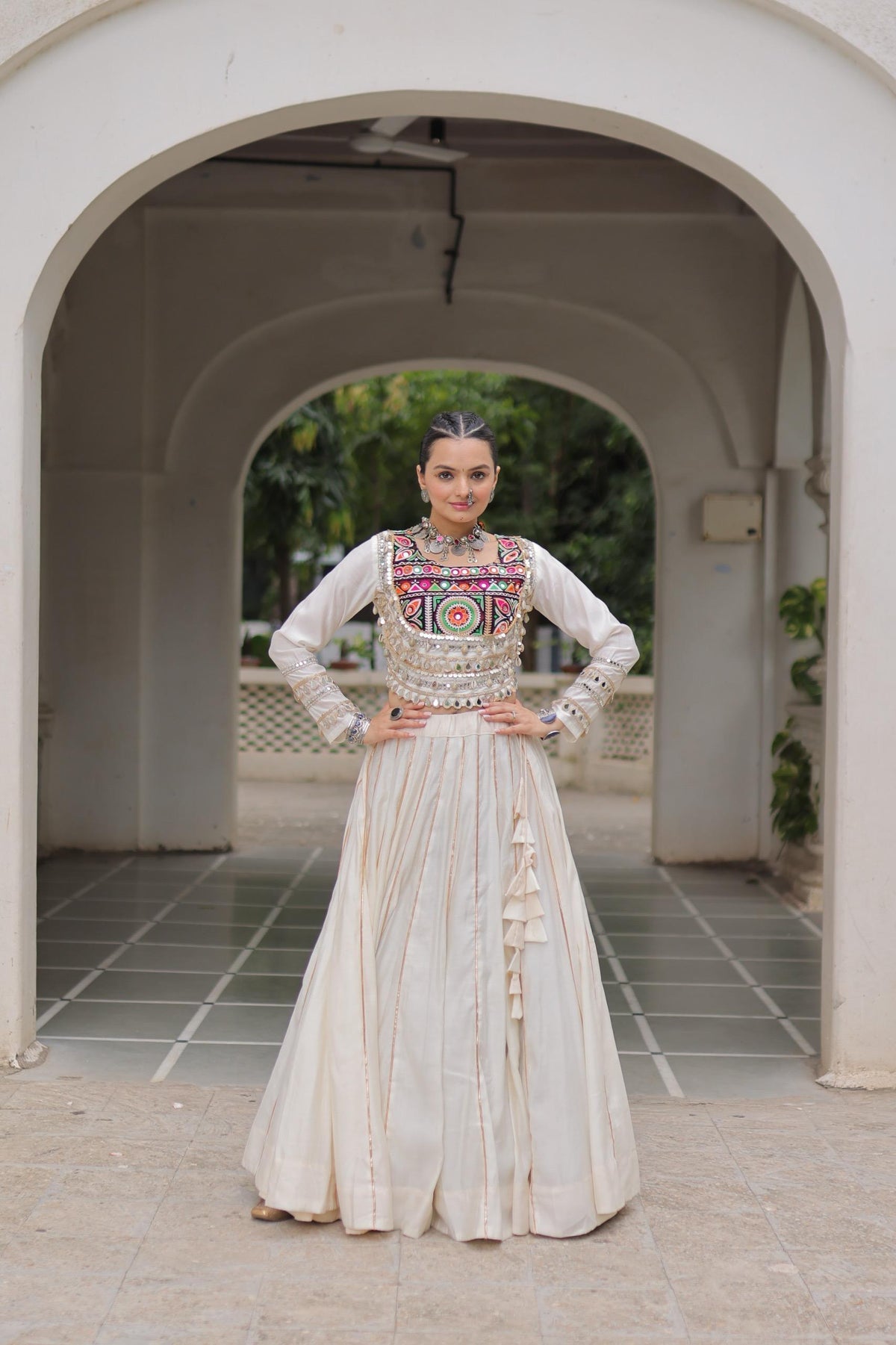 Roman Silk Gota Patti Lehenga