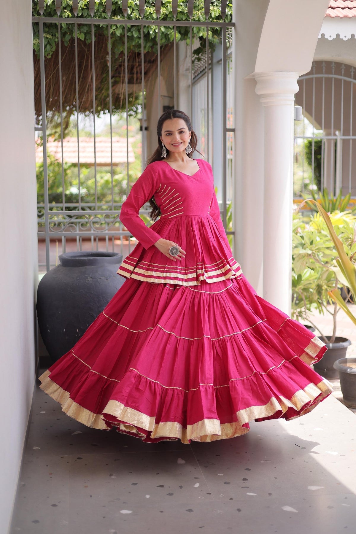 Cora Cotton 12 Meter Frill Lehenga