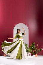 Rayon Cotton Mirror Work Lehenga