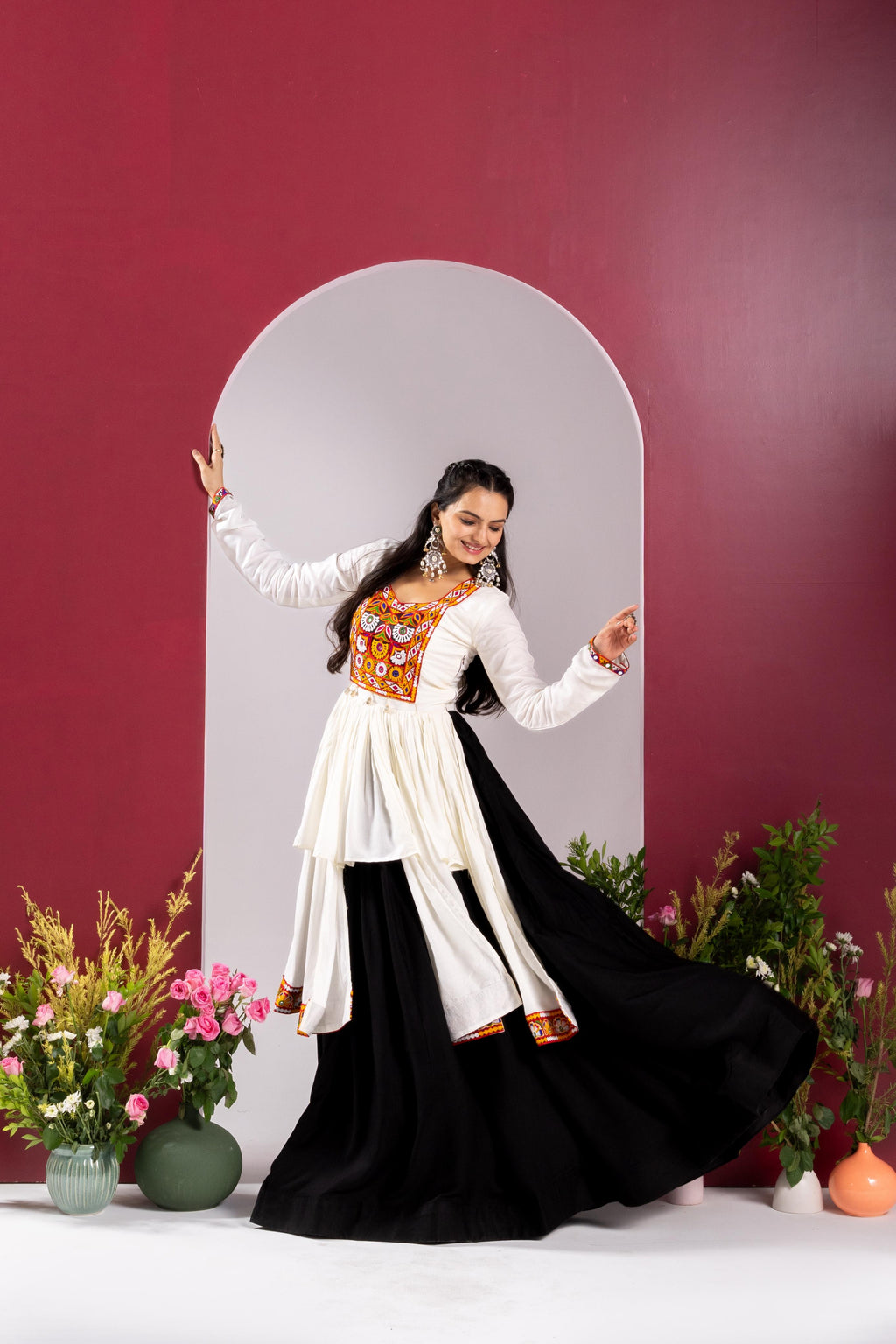Gamthi Work Rayon Gown