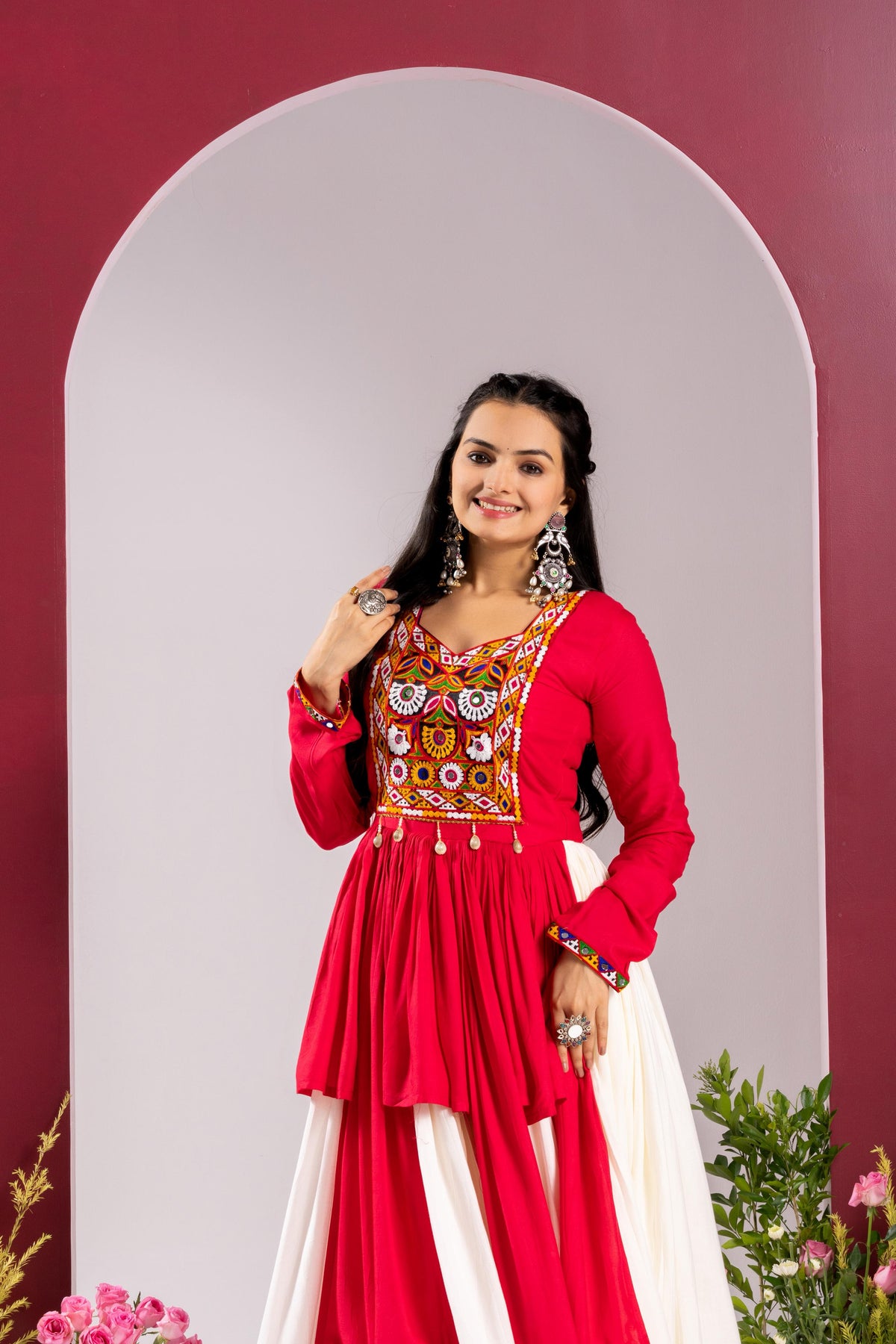 Gamthi Work Rayon Gown