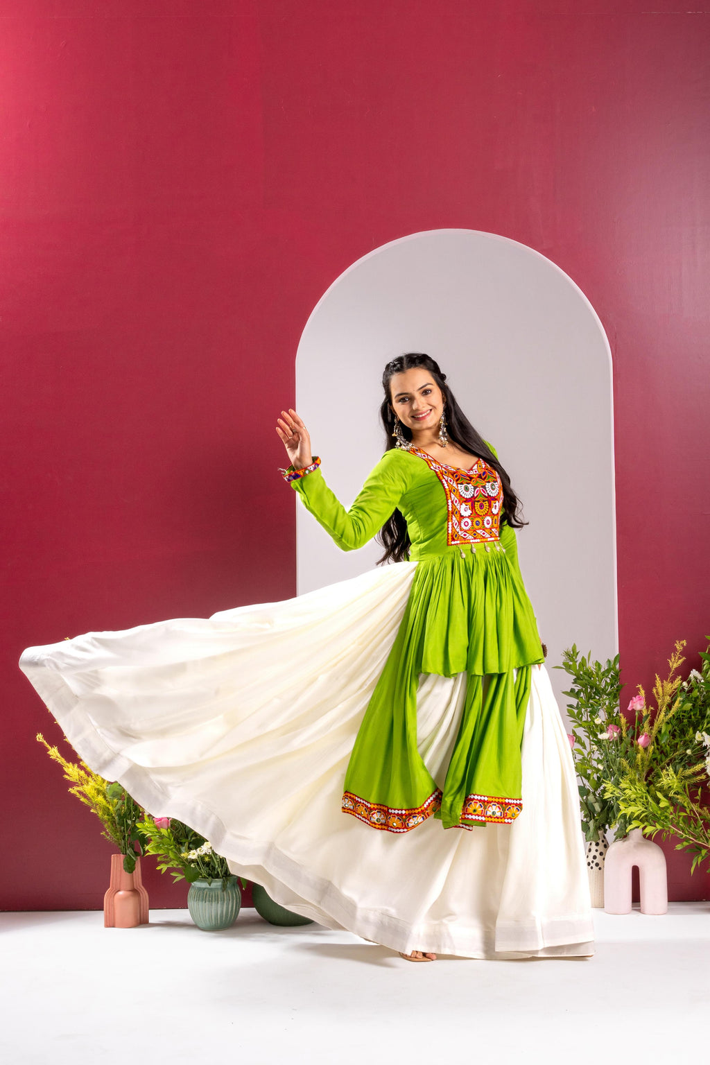 Gamthi Work Rayon Gown