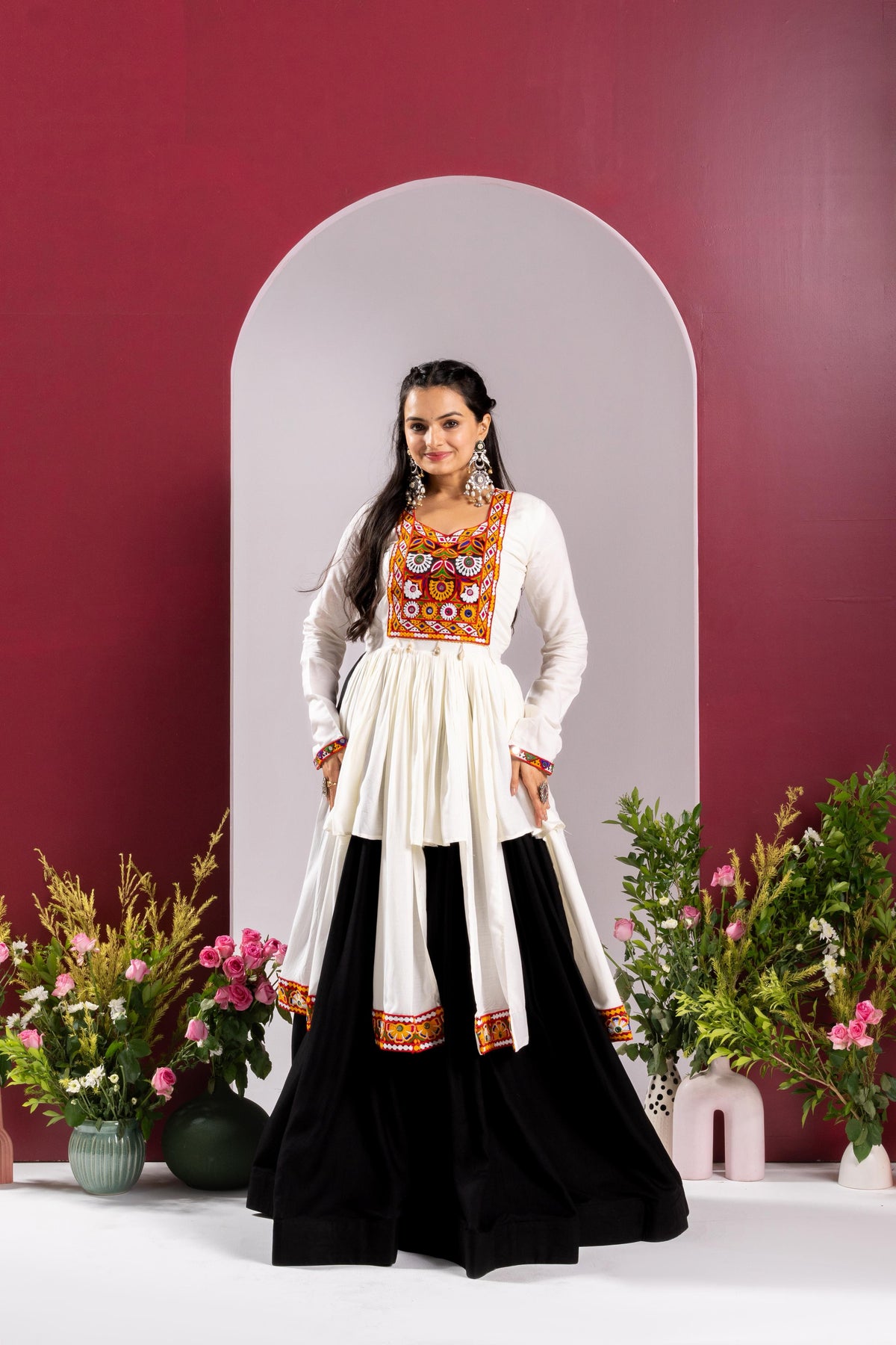 Gamthi Work Rayon Gown