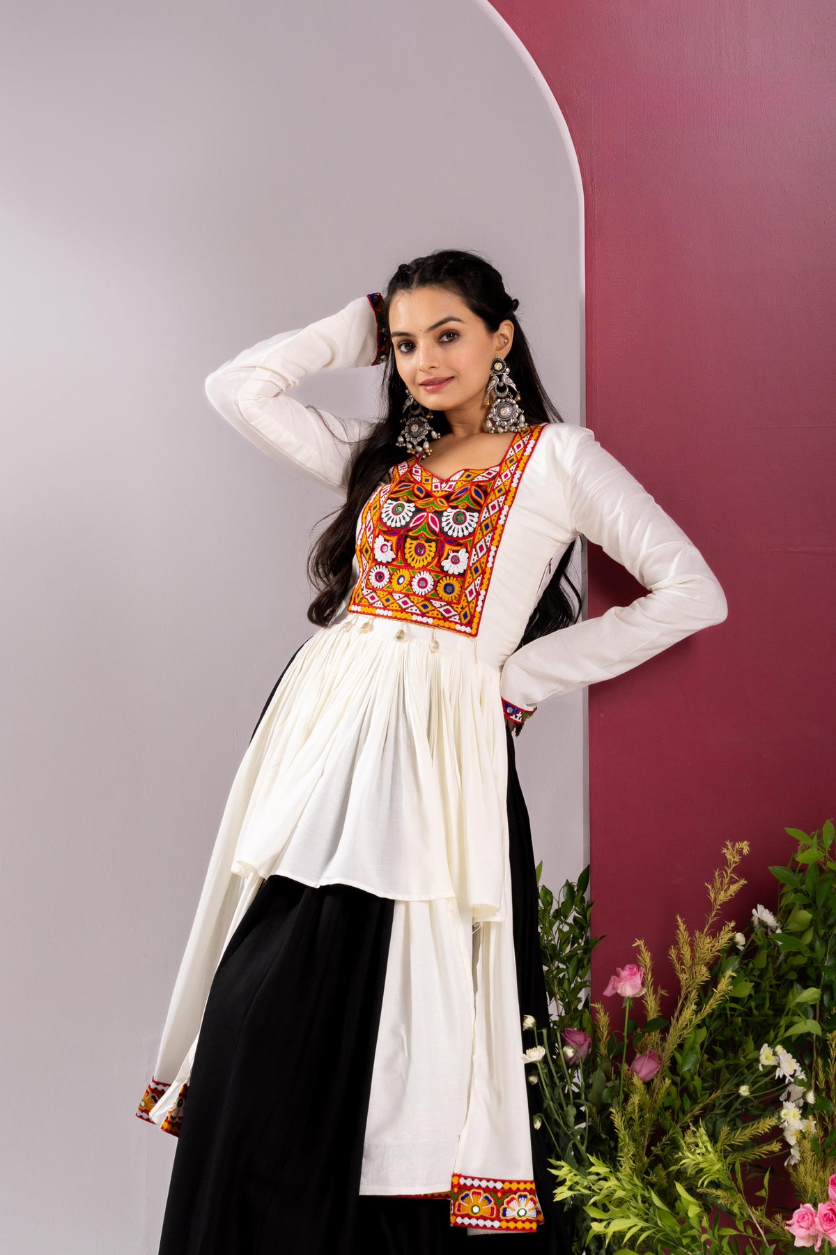 Gamthi Work Rayon Gown