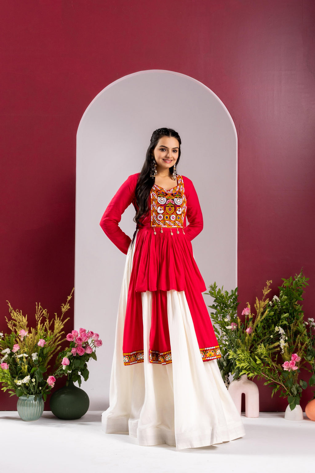 Gamthi Work Rayon Gown