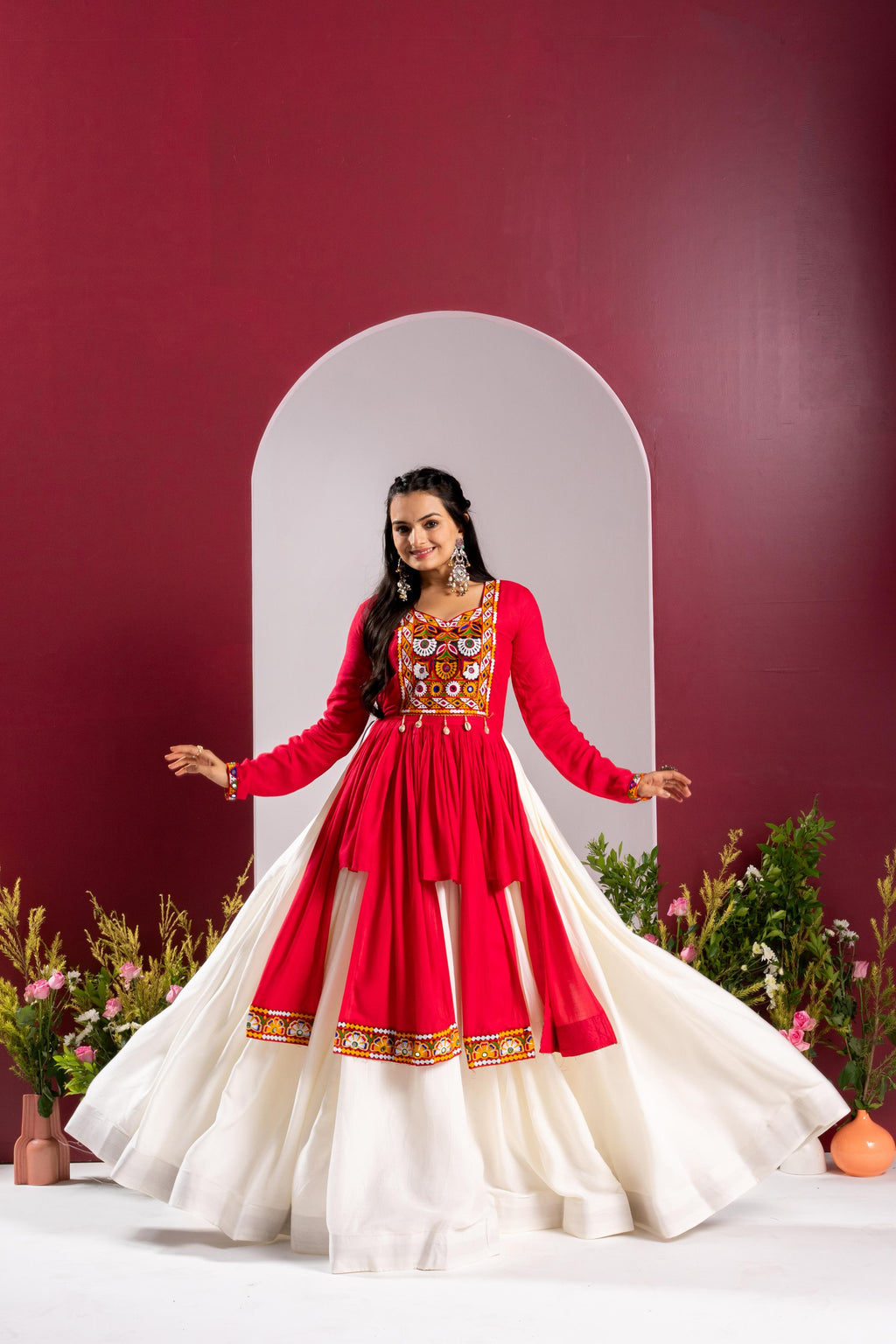 Gamthi Work Rayon Gown