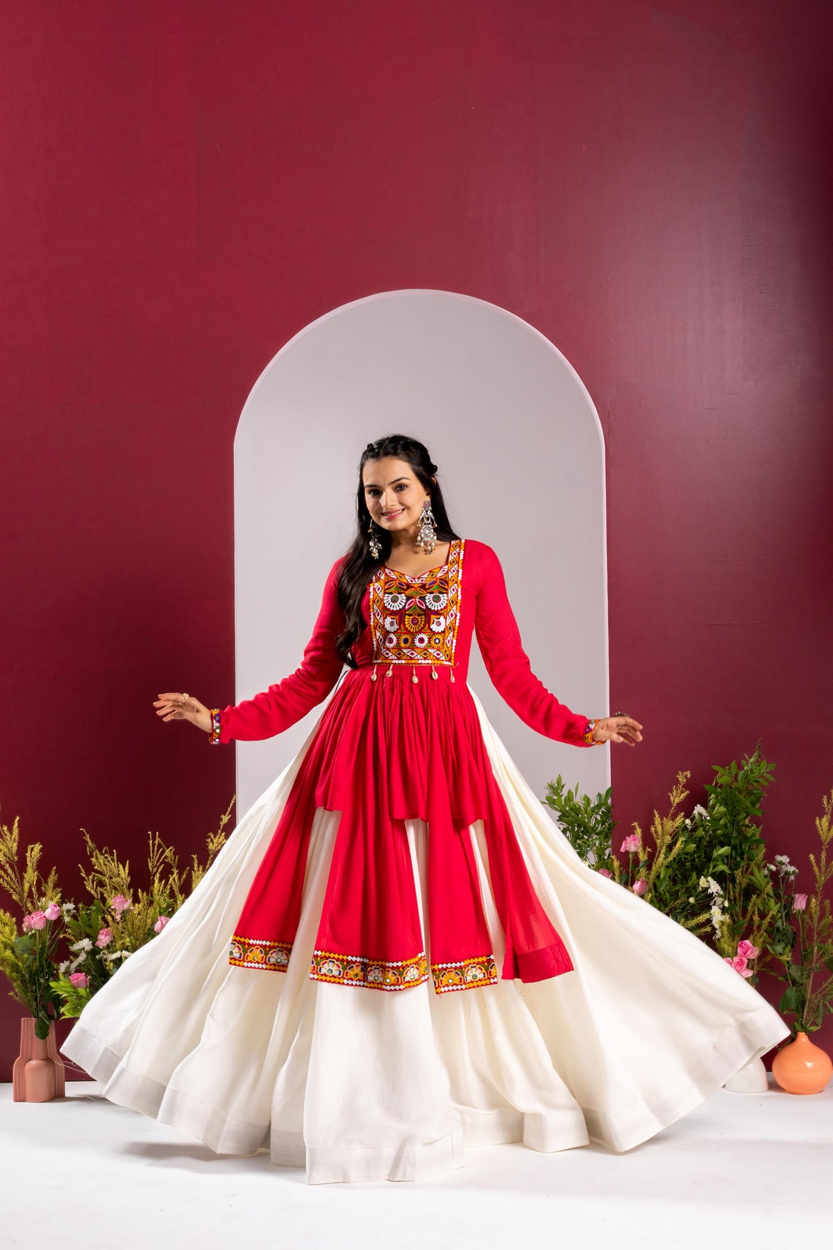 Gamthi Work Rayon Gown