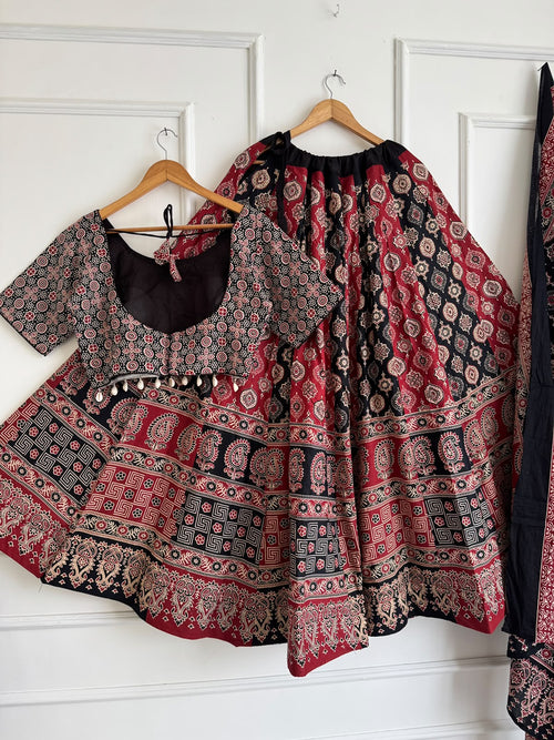 Ajrakh Cotton Lehenga Choli