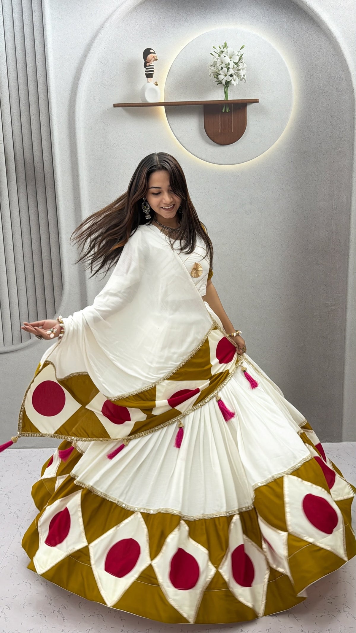 Cotton Gota Patti Lehenga Set
