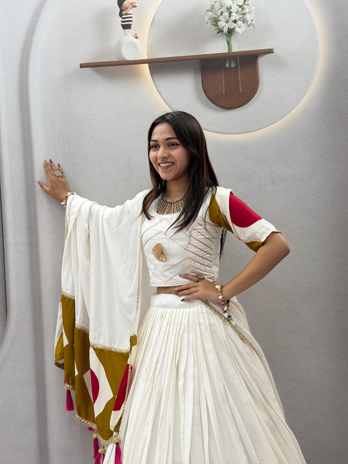 Cotton Gota Patti Lehenga Set