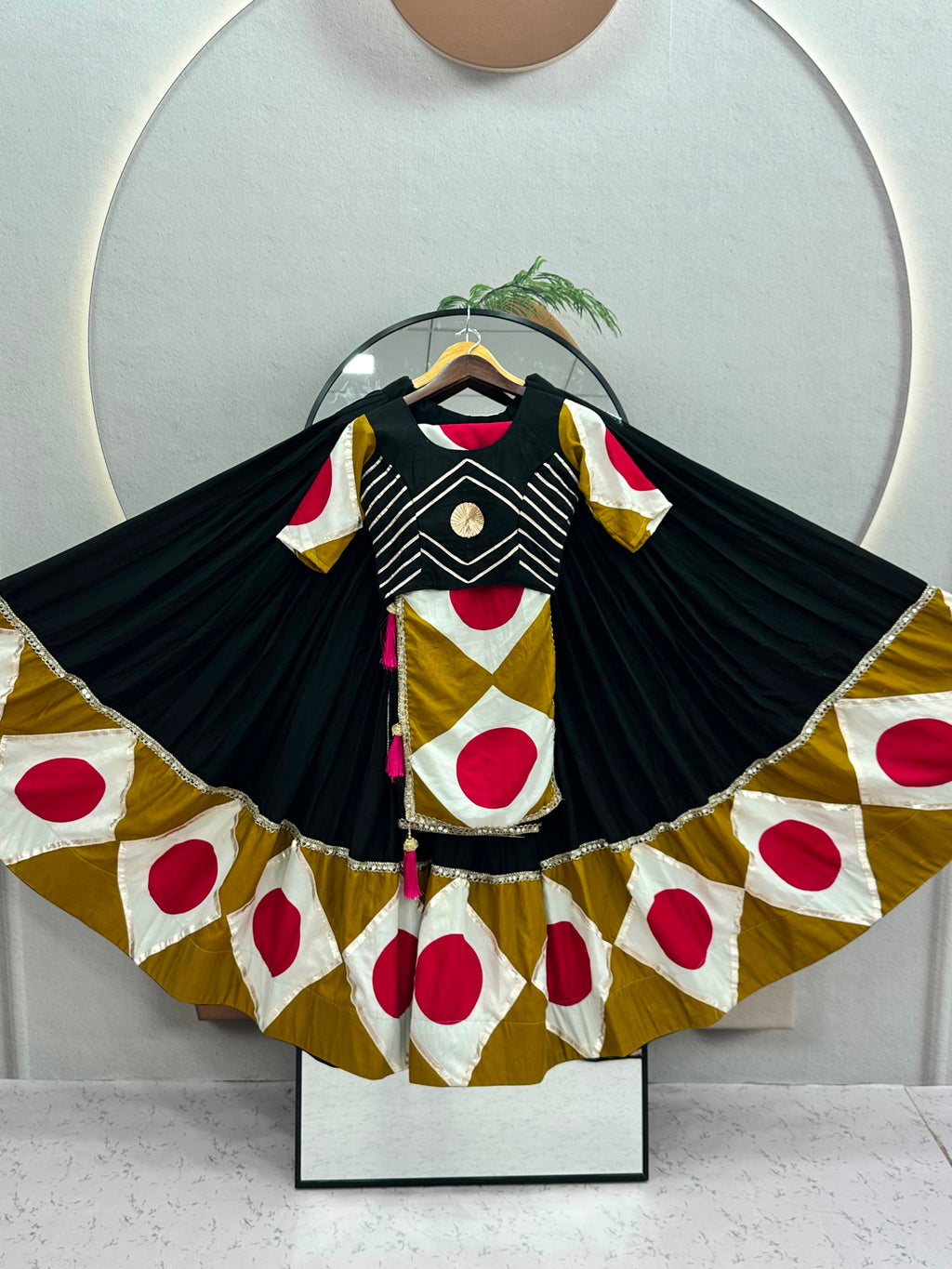 Cotton Gota Patti Lehenga Set