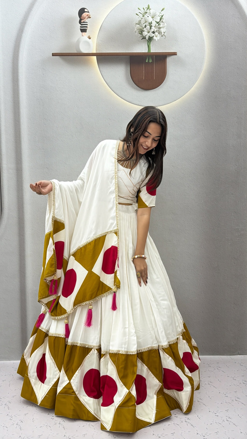 Cotton Gota Patti Lehenga Set