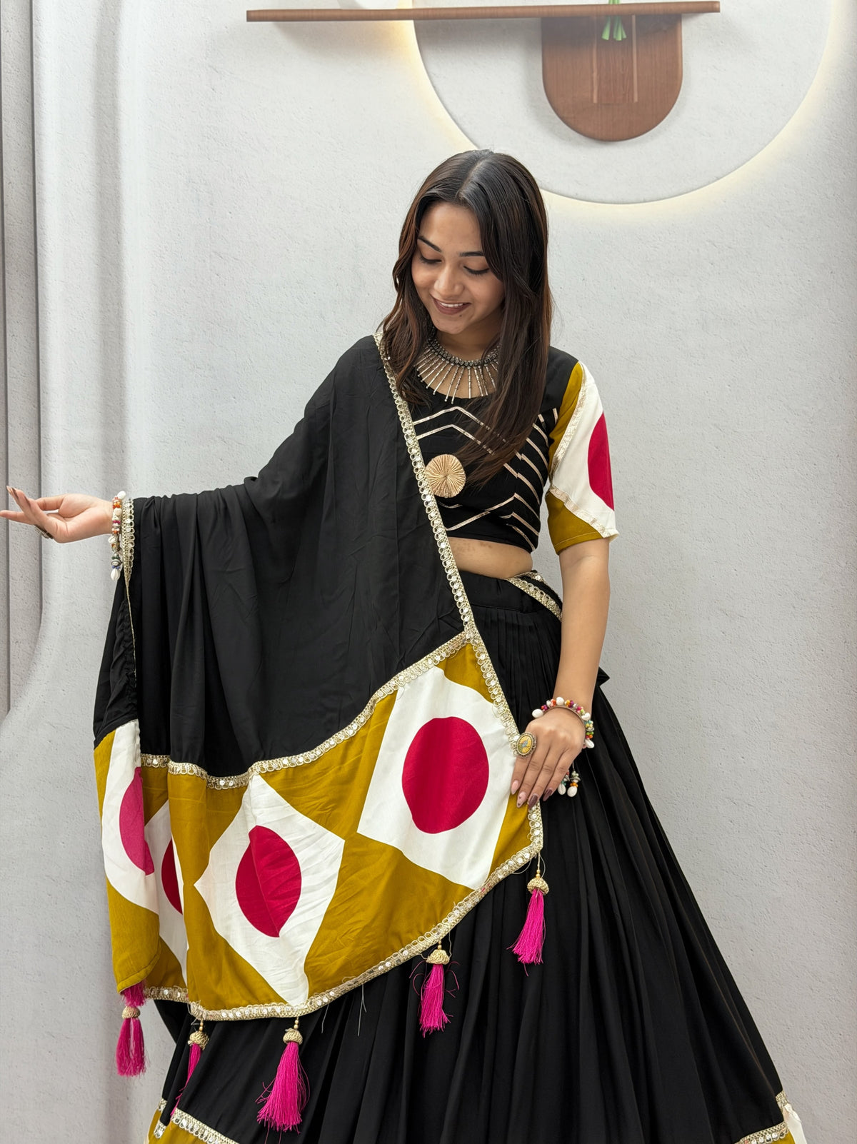 Cotton Gota Patti Lehenga Set