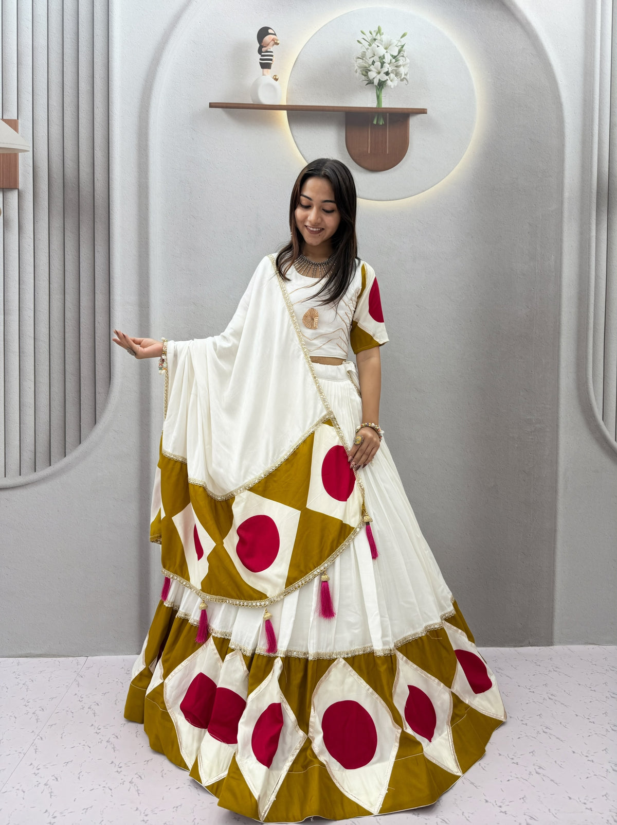 Cotton Gota Patti Lehenga Set