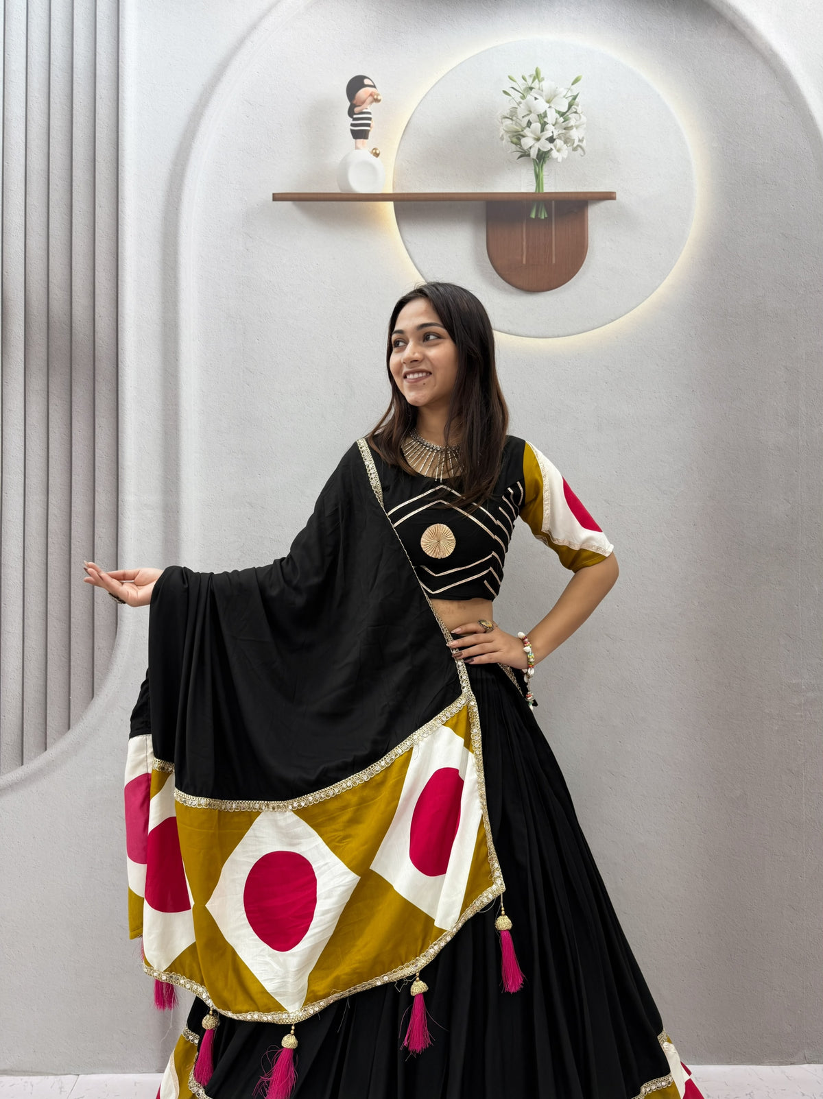 Cotton Gota Patti Lehenga Set