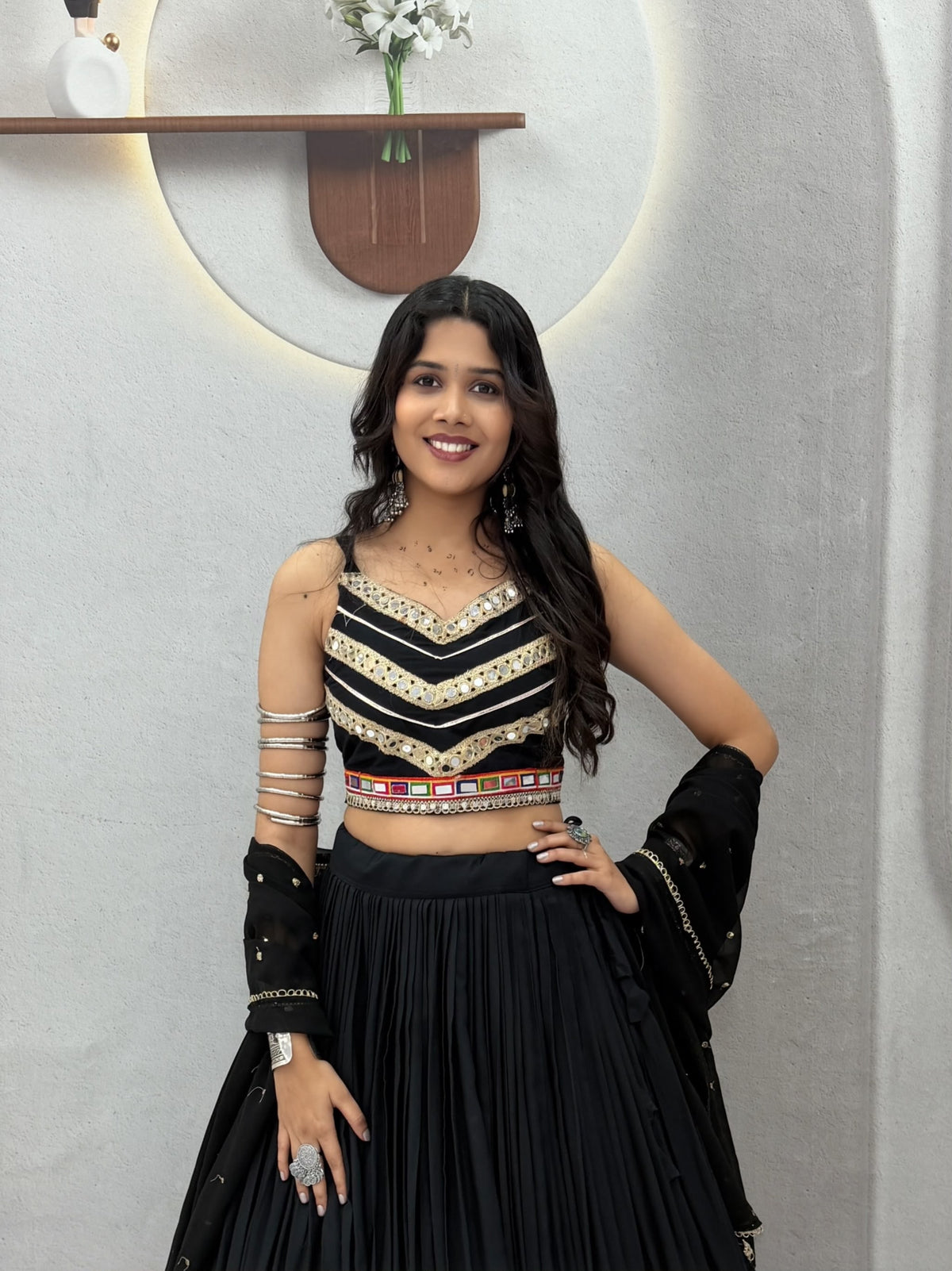 Heavy Gamthi Work Lehenga Choli