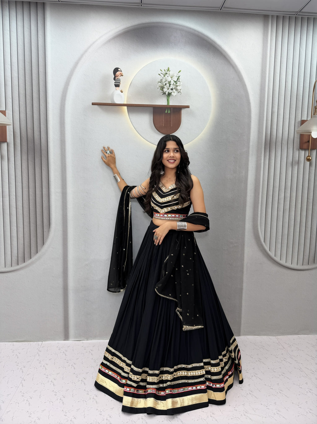 Heavy Gamthi Work Lehenga Choli