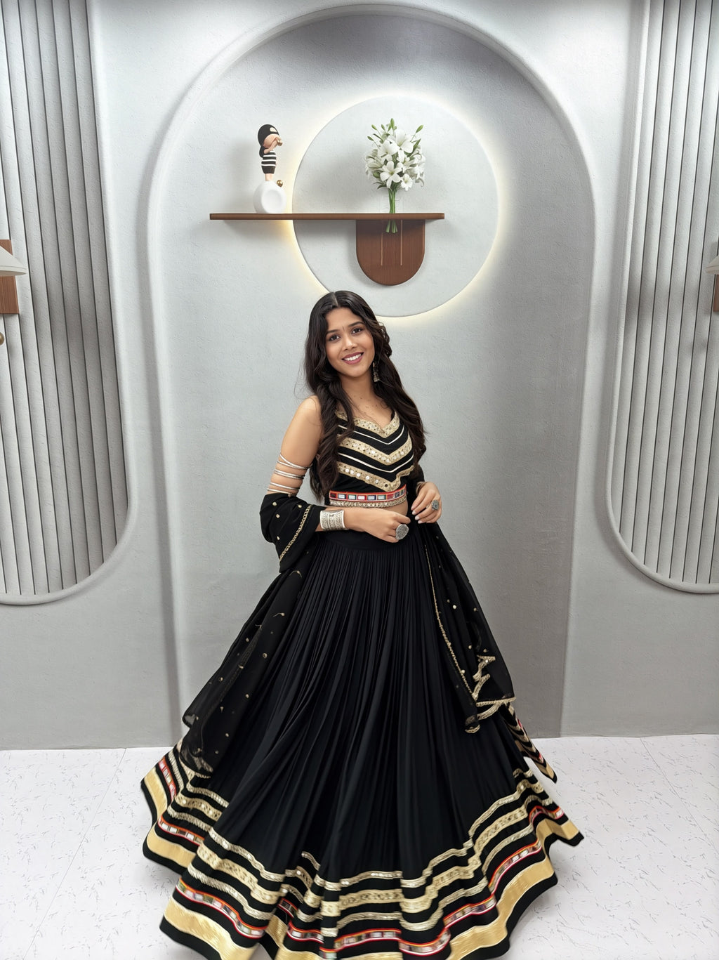 Heavy Gamthi Work Lehenga Choli