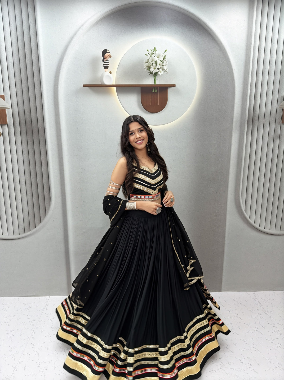 Heavy Gamthi Work Lehenga Choli
