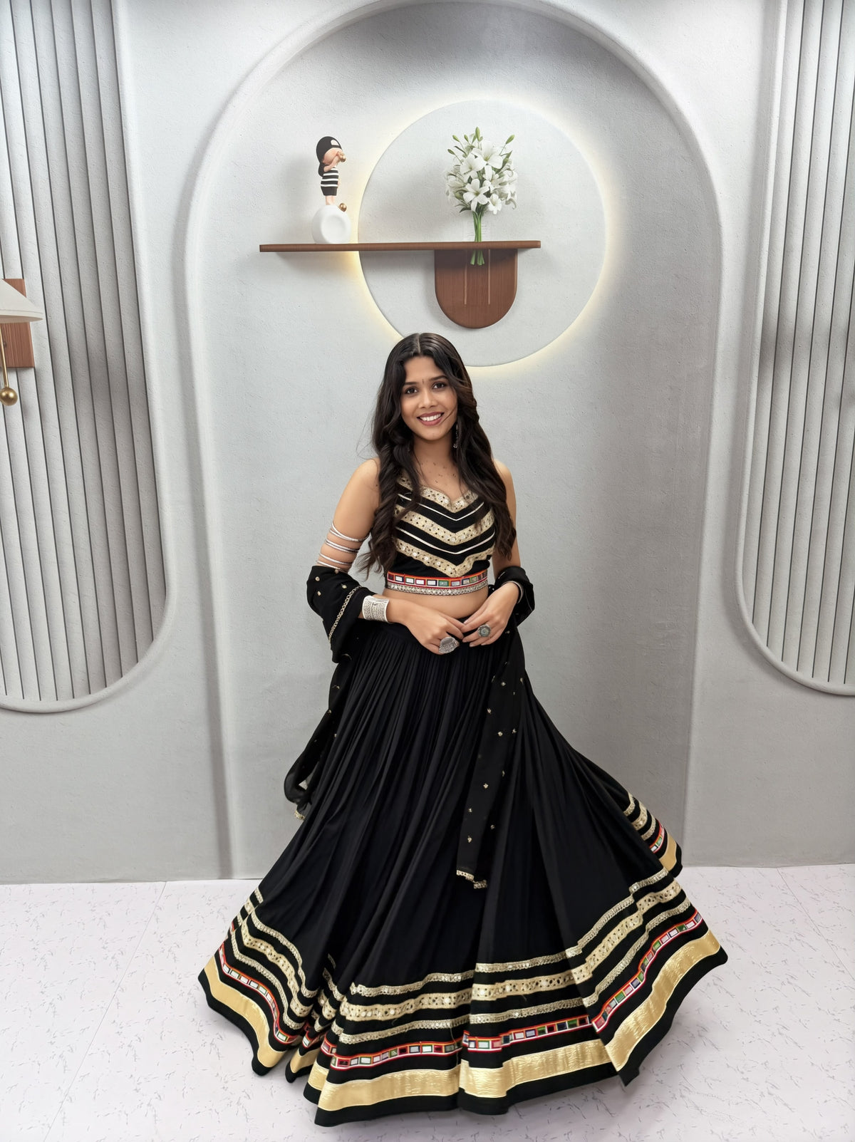 Heavy Gamthi Work Lehenga Choli