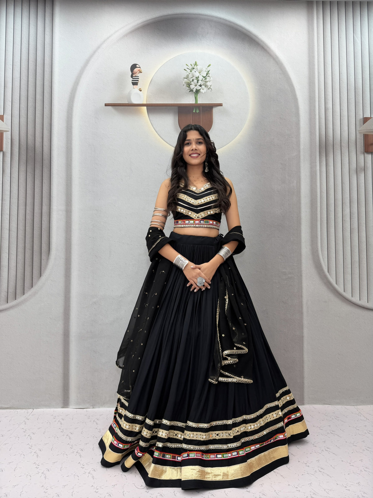Heavy Gamthi Work Lehenga Choli