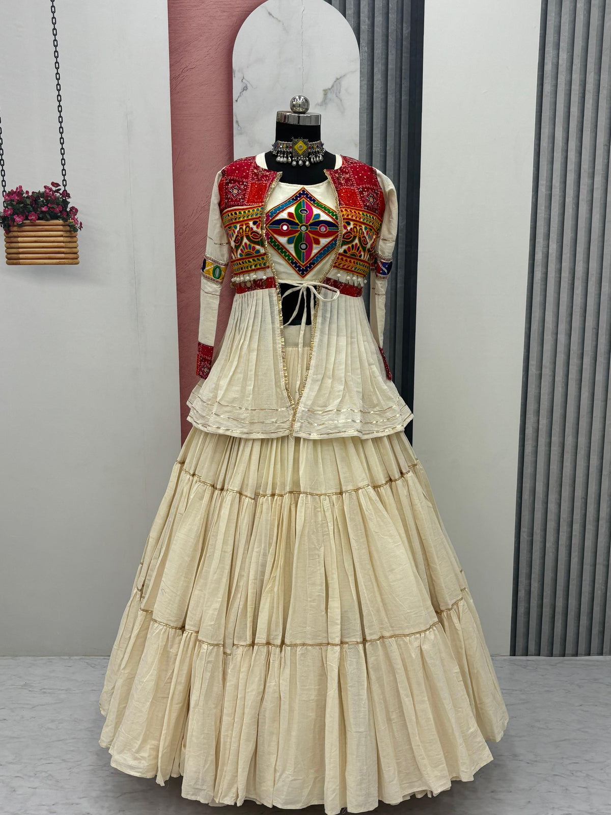 9-Meter Gamthi Work Lehenga Choli